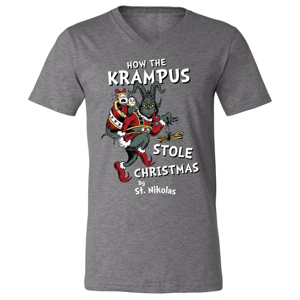 Unisex V-Neck T-Shirt - 7WBFTMYF - Deep Heather - 13