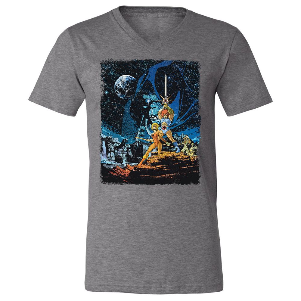 Unisex V-Neck T-Shirt - 3J39DZBL - Deep Heather - 13