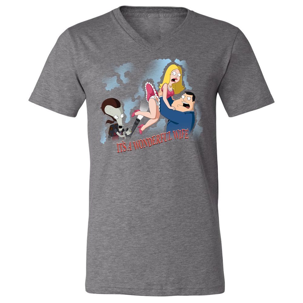 Unisex V-Neck T-Shirt - SVUM5427 - Deep Heather - 13