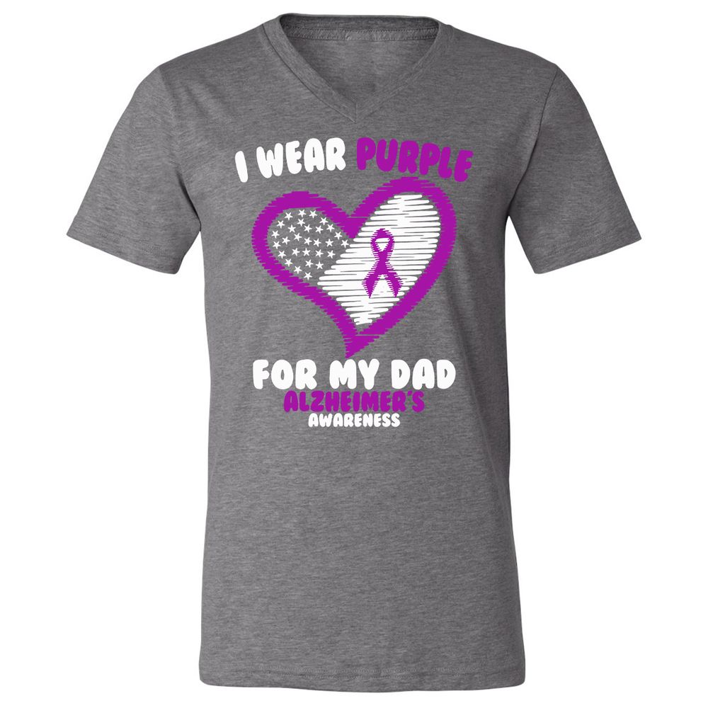 Unisex V-Neck T-Shirt - ZUBGE51U - Deep Heather - 13