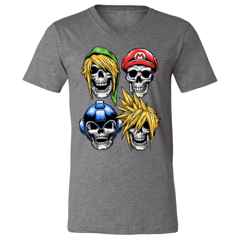 Unisex V-Neck T-Shirt - 5YHMC3LL - Deep Heather - 13