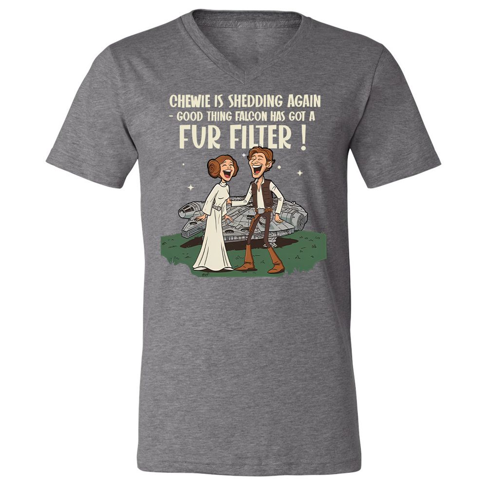 Unisex V-Neck T-Shirt - K36L2C8H - Deep Heather - 13