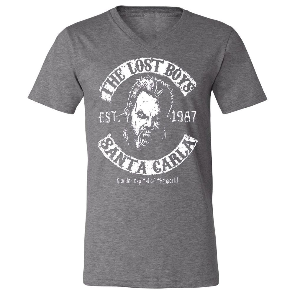 Unisex V-Neck T-Shirt - 3KN1HQJB - Deep Heather - 13