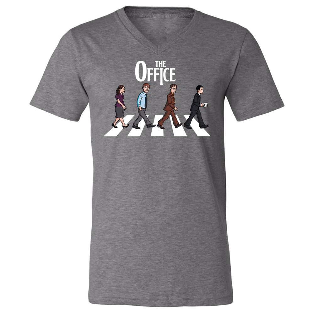 Unisex V-Neck T-Shirt - 4BYWHTRC - Deep Heather - 13