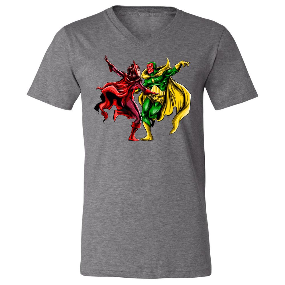 Unisex V-Neck T-Shirt - S7WFCRMB - Deep Heather - 13