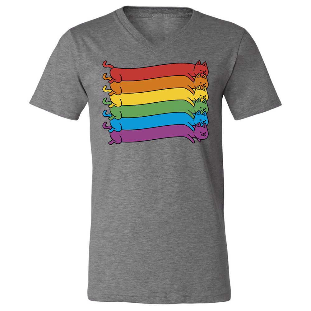 Unisex V-Neck T-Shirt - 6SH7MYTG - Deep Heather - 13