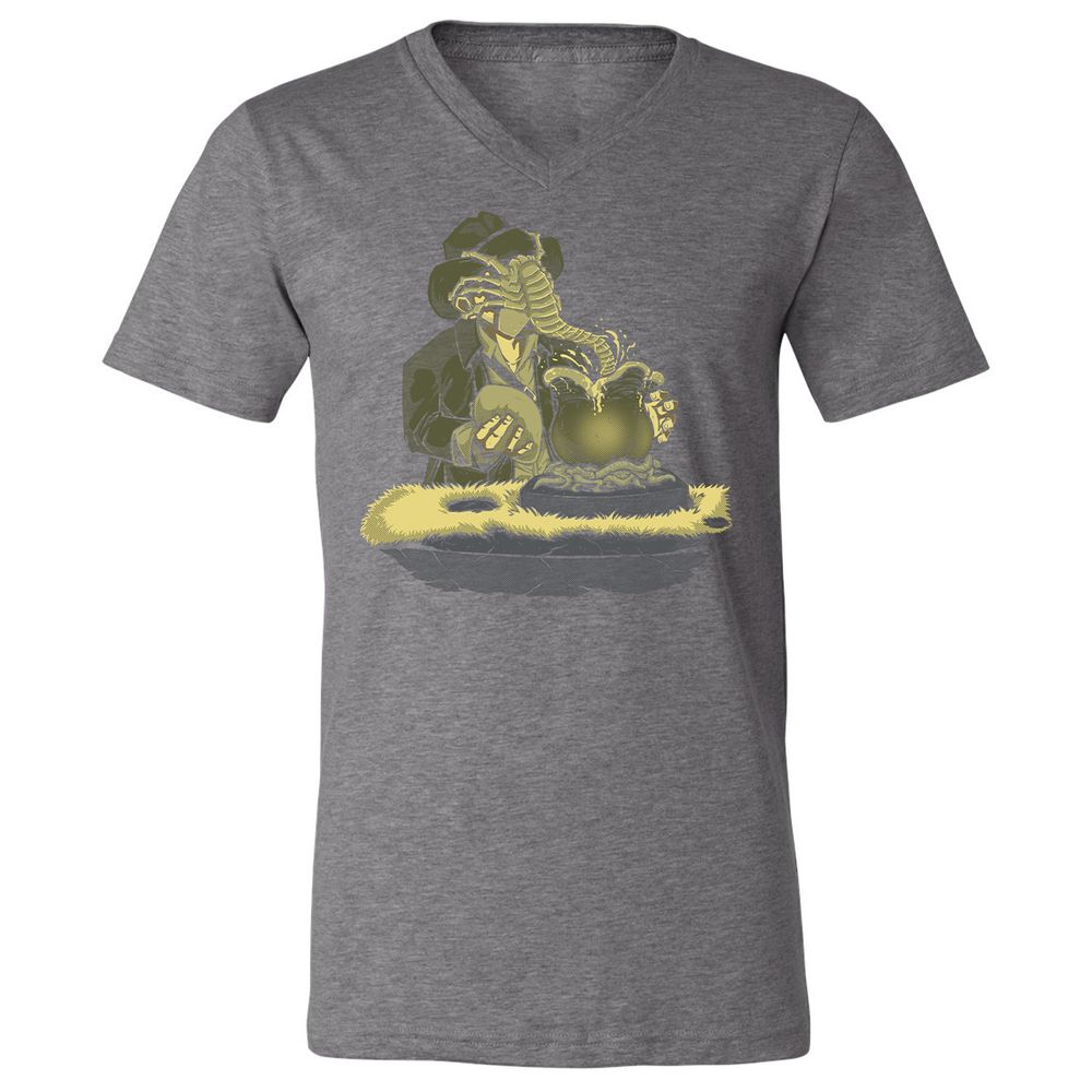 Unisex V-Neck T-Shirt - 33Q1ERK5 - Deep Heather - 13