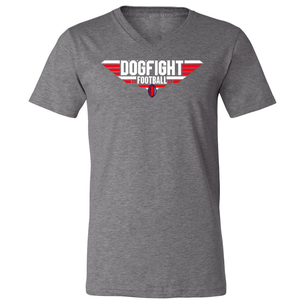 Unisex V-Neck T-Shirt - 6KJ4UUPV - Deep Heather - 13