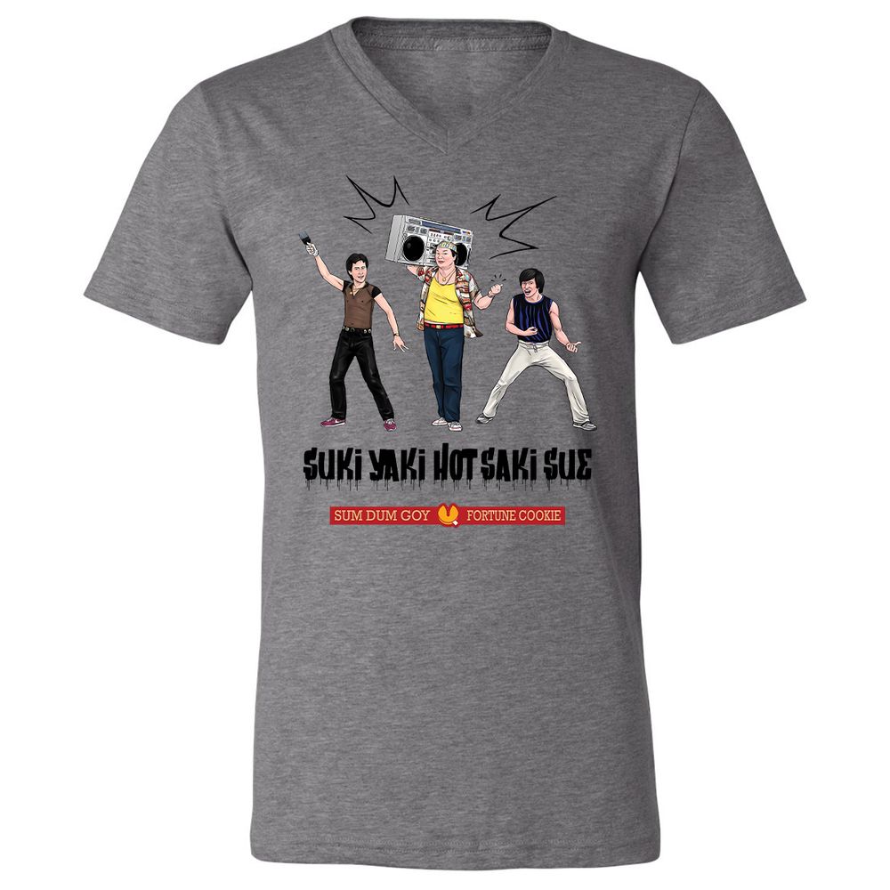 Unisex V-Neck T-Shirt - 5M8HTKHM - Deep Heather - 13