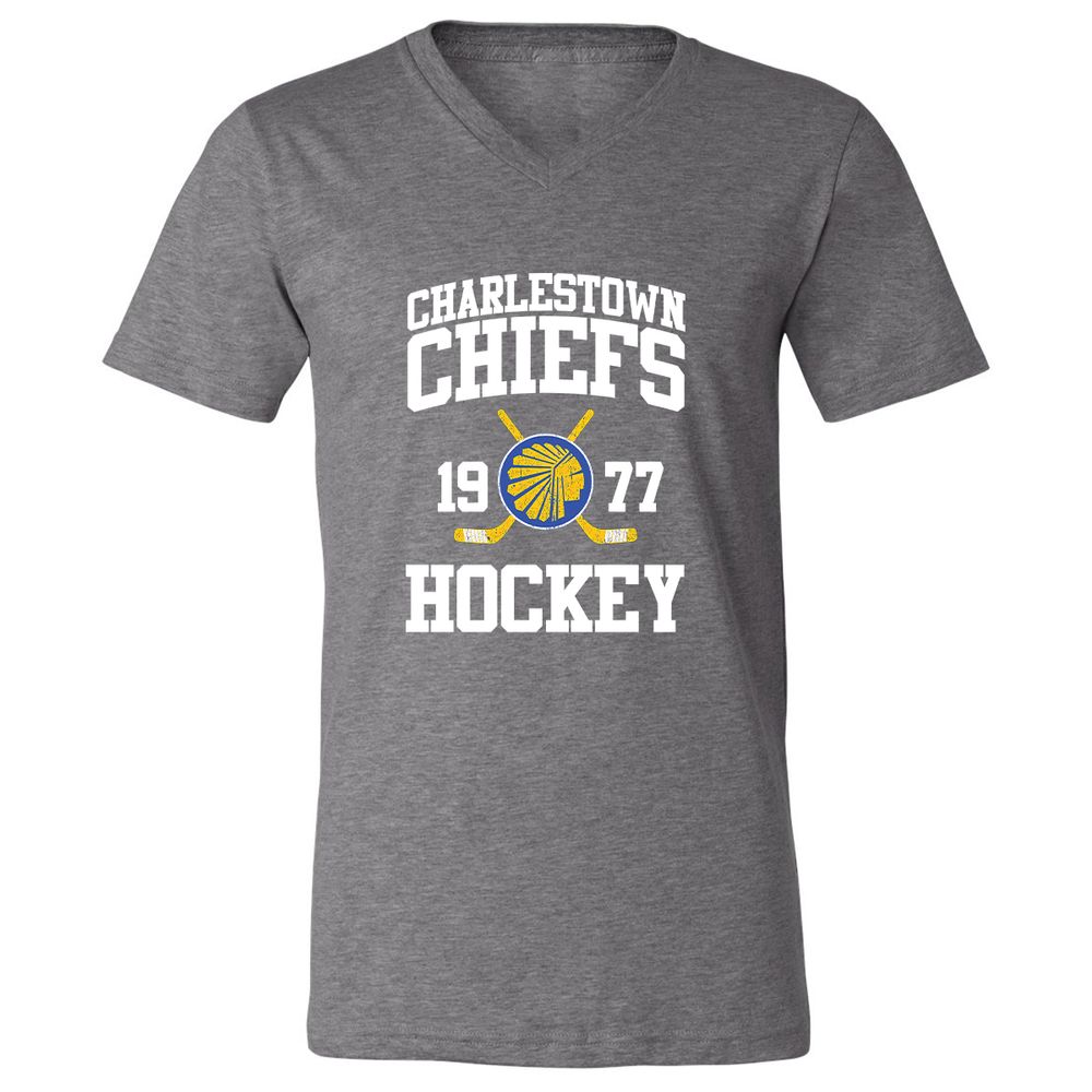 Unisex V-Neck T-Shirt - 2YQDBTJY - Deep Heather - 13