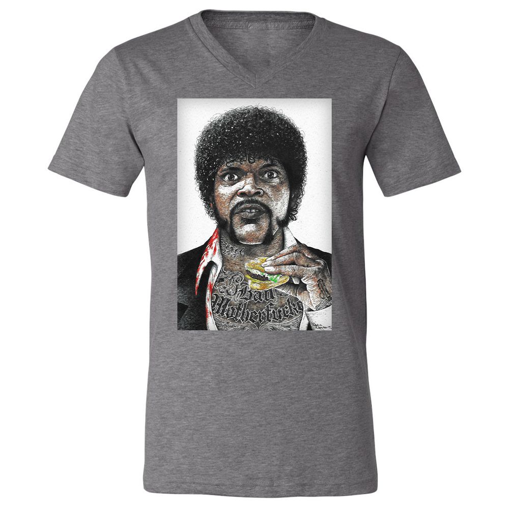 Unisex V-Neck T-Shirt - CPZUPYF4 - Deep Heather - 13