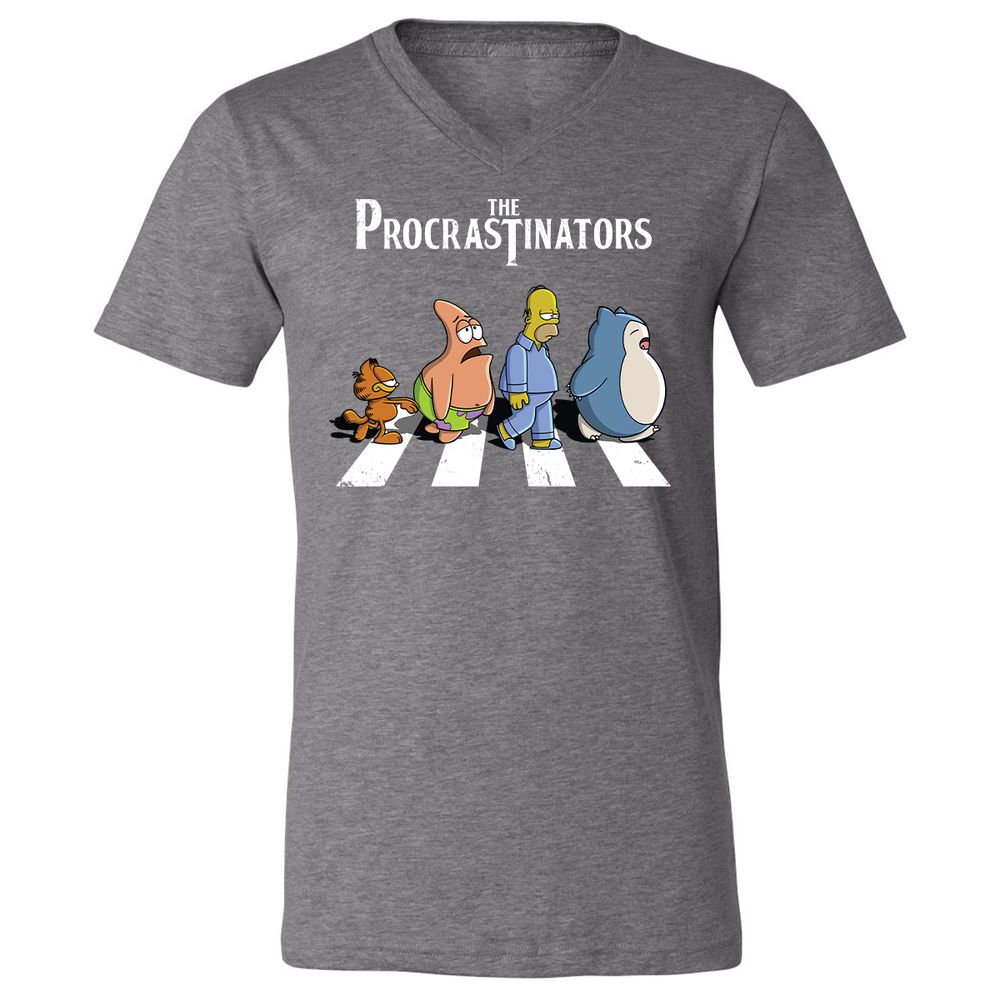 Unisex V-Neck T-Shirt - VEBKHS8K - Deep Heather - 13