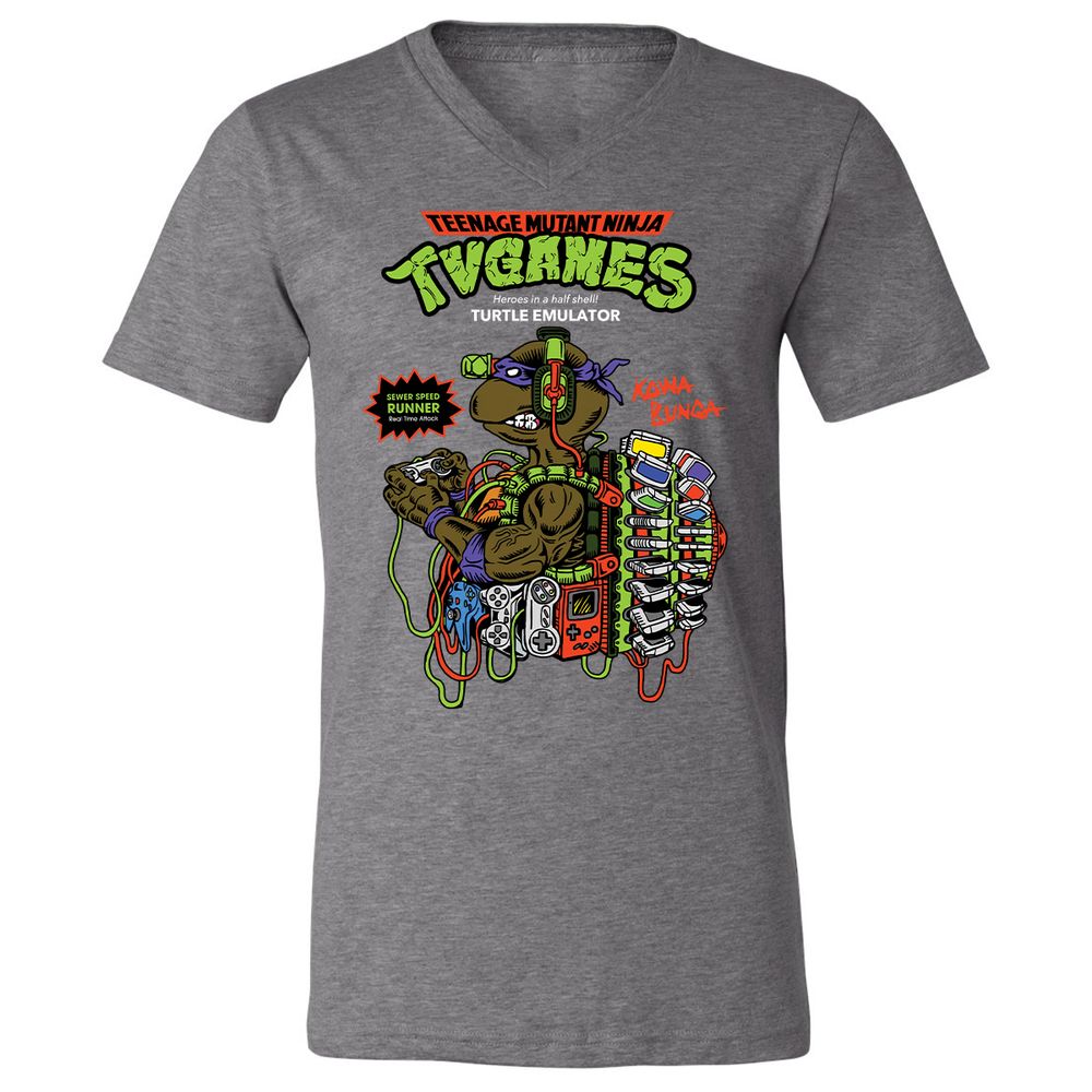 Unisex V-Neck T-Shirt - ADB2KW14 - Deep Heather - 13