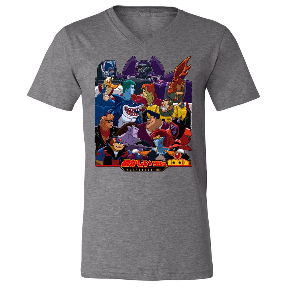 Unisex V-Neck T-Shirt - L3295ZJW - Deep Heather - 13