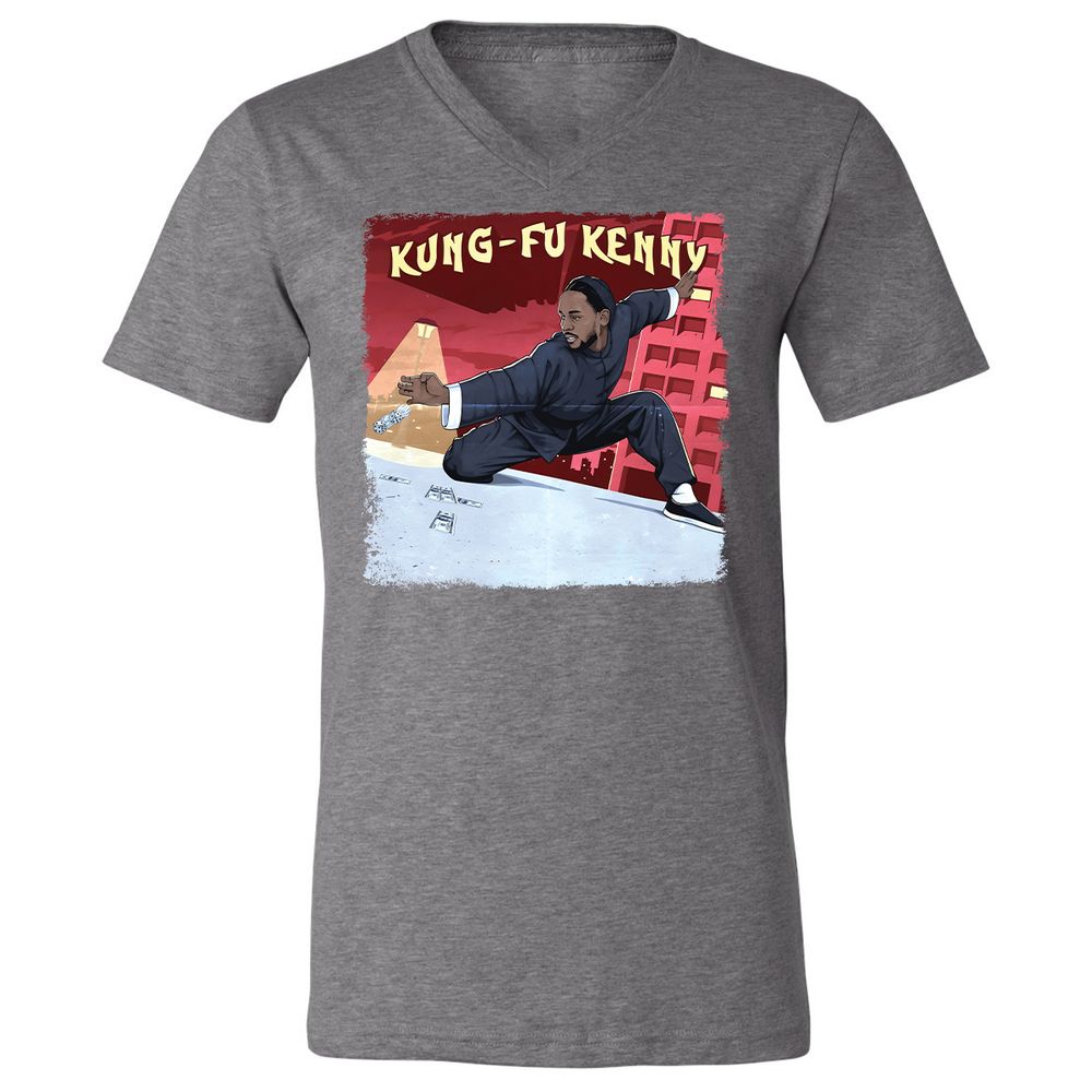 Unisex V-Neck T-Shirt - 7YE8R5FH - Deep Heather - 13