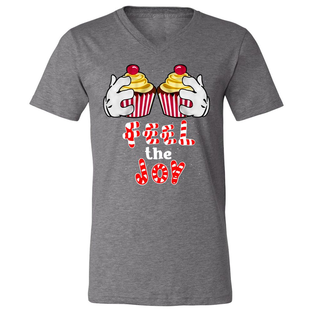 Unisex V-Neck T-Shirt - S6B8F59B - Deep Heather - 13