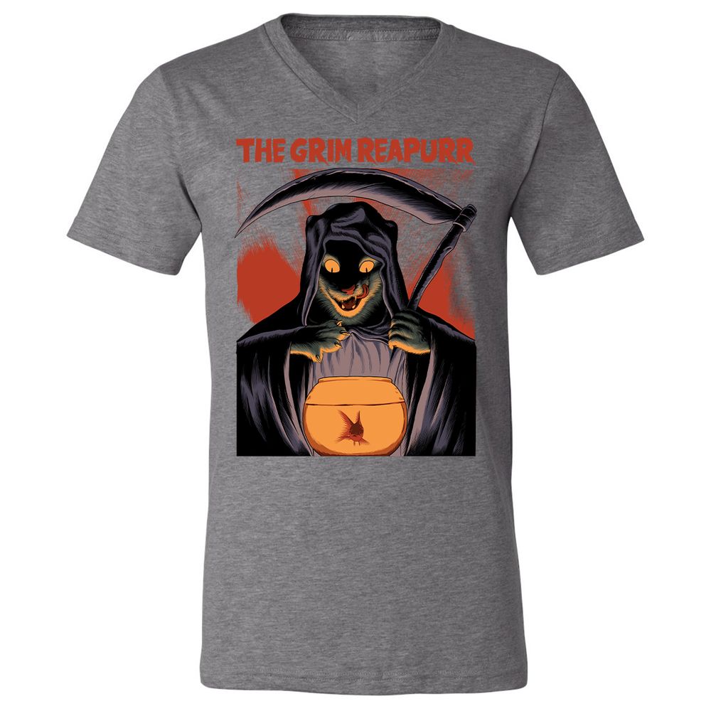 Unisex V-Neck T-Shirt - P2FJHAYT - Deep Heather - 13