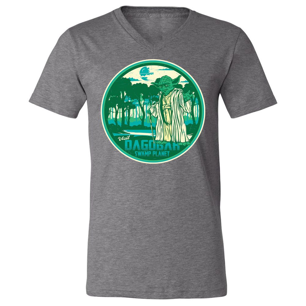 Unisex V-Neck T-Shirt - AS6XKND5 - Deep Heather - 13