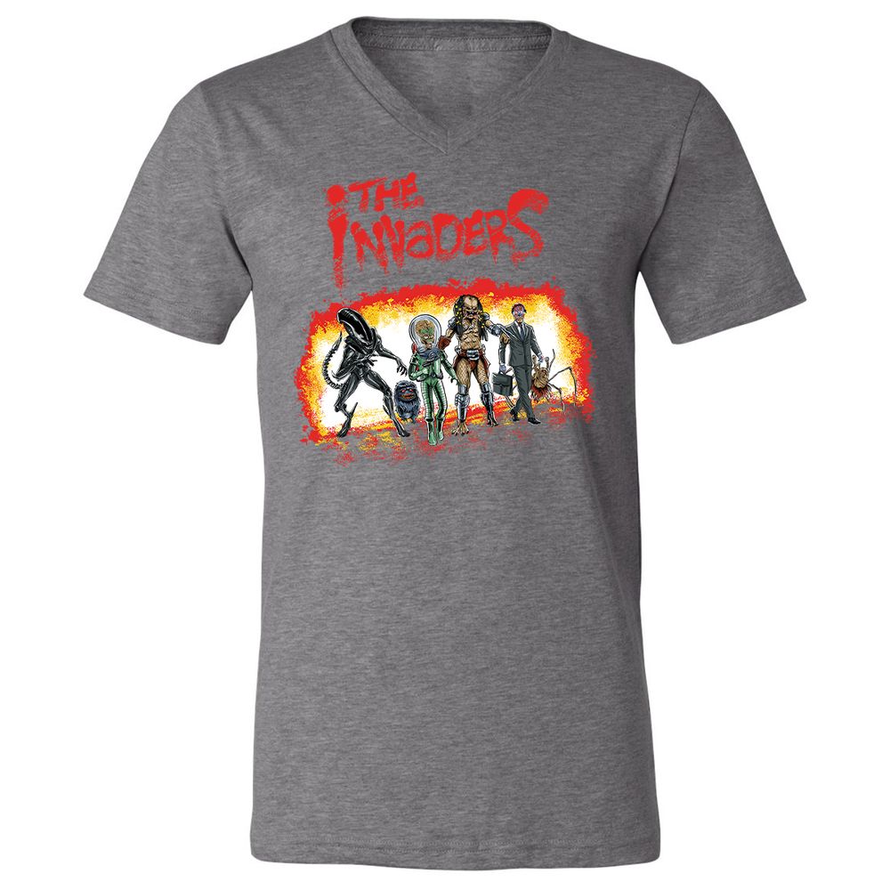 Unisex V-Neck T-Shirt - Y2T8TR4X - Deep Heather - 13