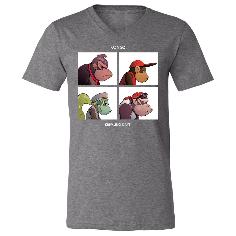 Unisex V-Neck T-Shirt - N695K2RH - Deep Heather - 13