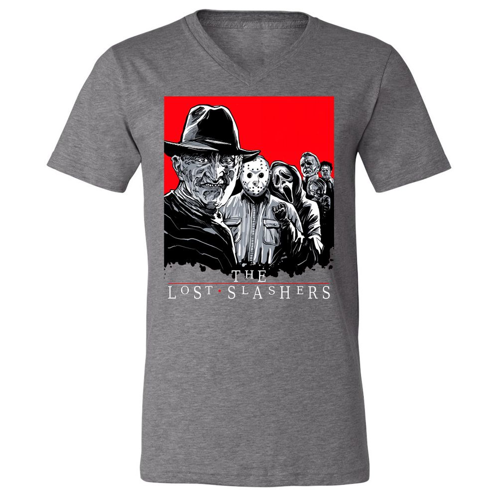 Unisex V-Neck T-Shirt - S7BNWG98 - Deep Heather - 13