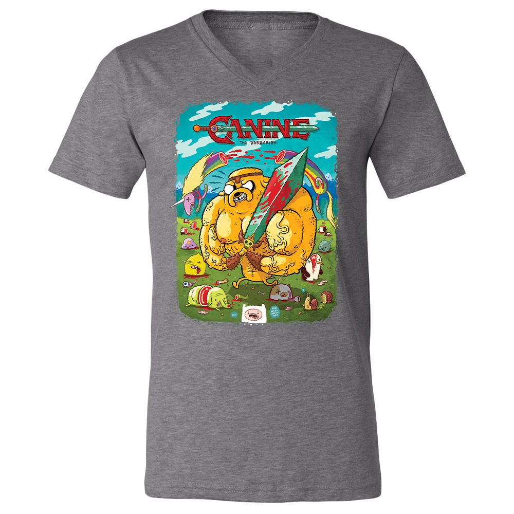 Unisex V-Neck T-Shirt - 4C6LXY9K - Deep Heather - 13
