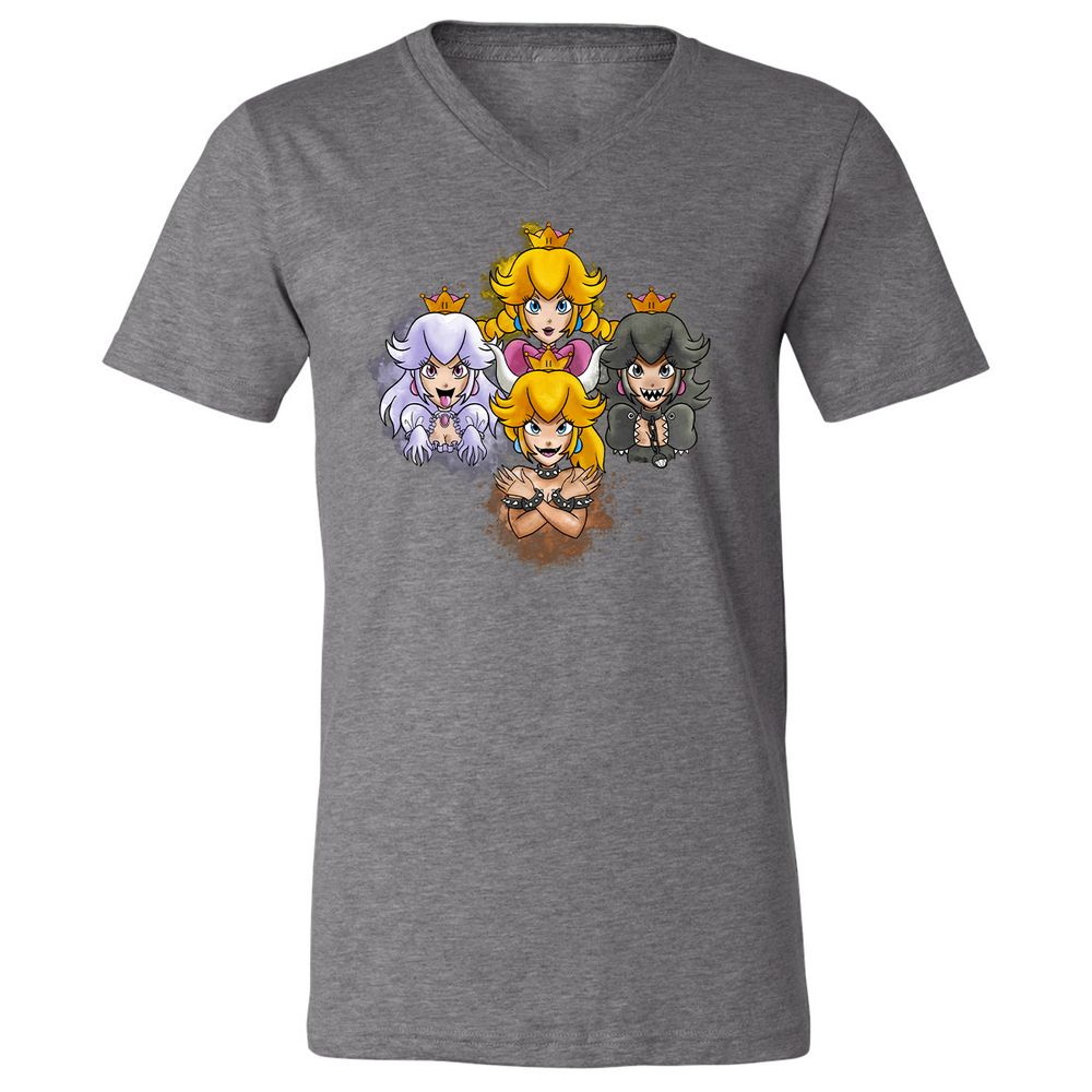 Unisex V-Neck T-Shirt - 9DCK5KPF - Deep Heather - 13
