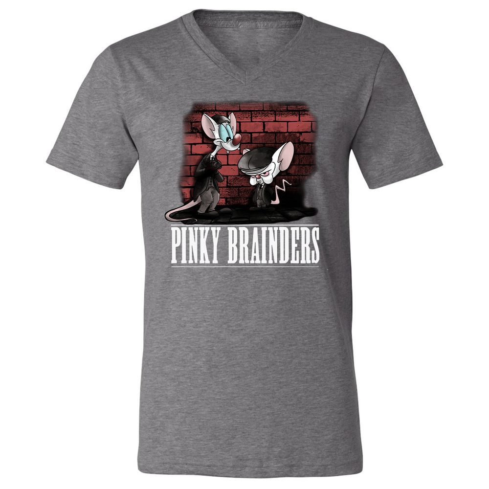 Unisex V-Neck T-Shirt - 8X8QRLFP - Deep Heather - 13