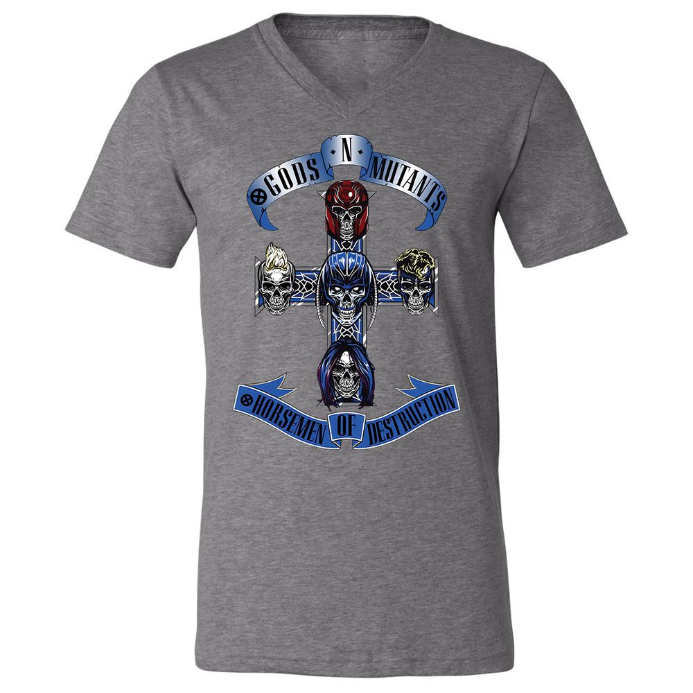 Unisex V-Neck T-Shirt - 4WEUJTJC - Deep Heather - 13