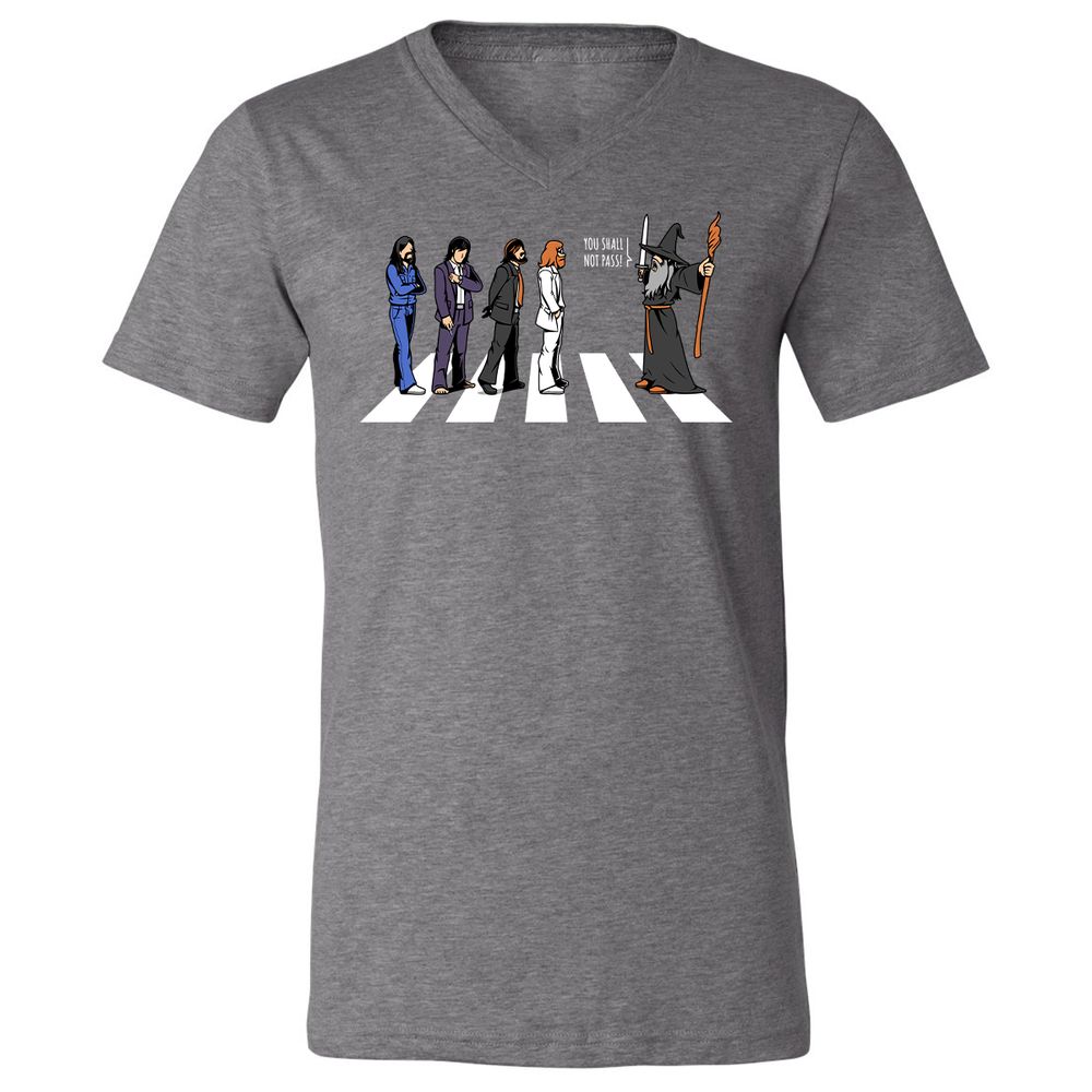 Unisex V-Neck T-Shirt - EELY7DAH - Deep Heather - 13