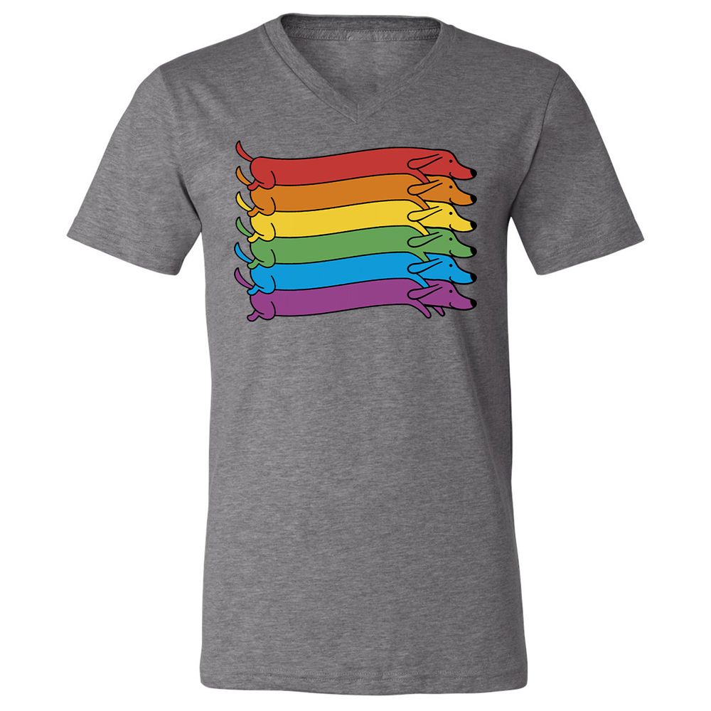Unisex V-Neck T-Shirt - 81EKBAYZ - Deep Heather - 13