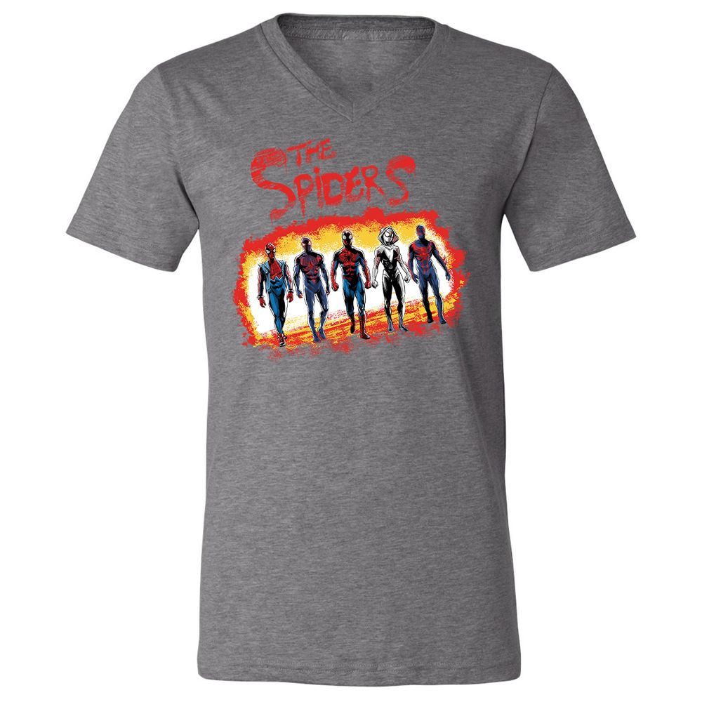 Unisex V-Neck T-Shirt - 6V7BQMEZ - Deep Heather - 13