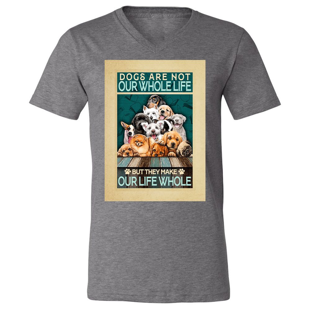 Unisex V-Neck T-Shirt - 33P9UBH8 - Deep Heather - 13