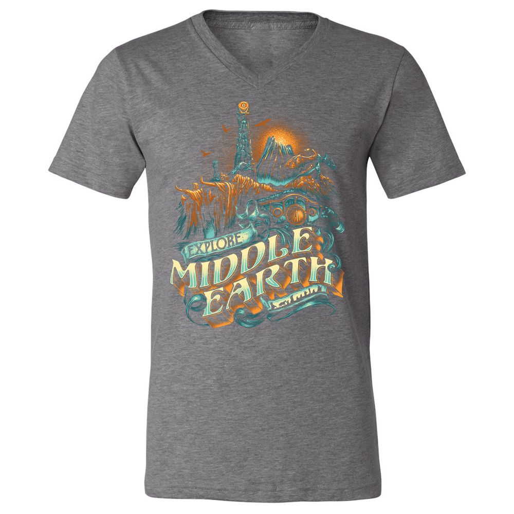 Unisex V-Neck T-Shirt - GPWNLLCR - Deep Heather - 13