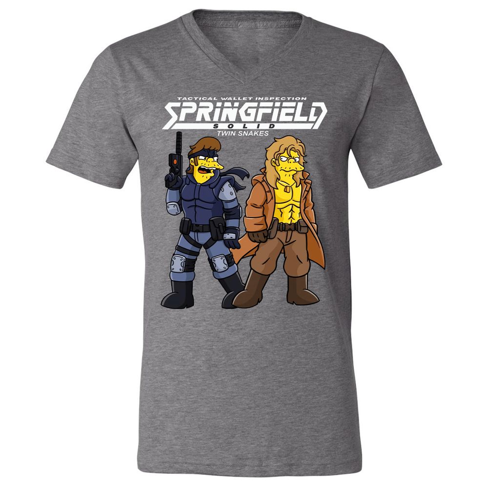 Unisex V-Neck T-Shirt - WKJ74NRA - Deep Heather - 13