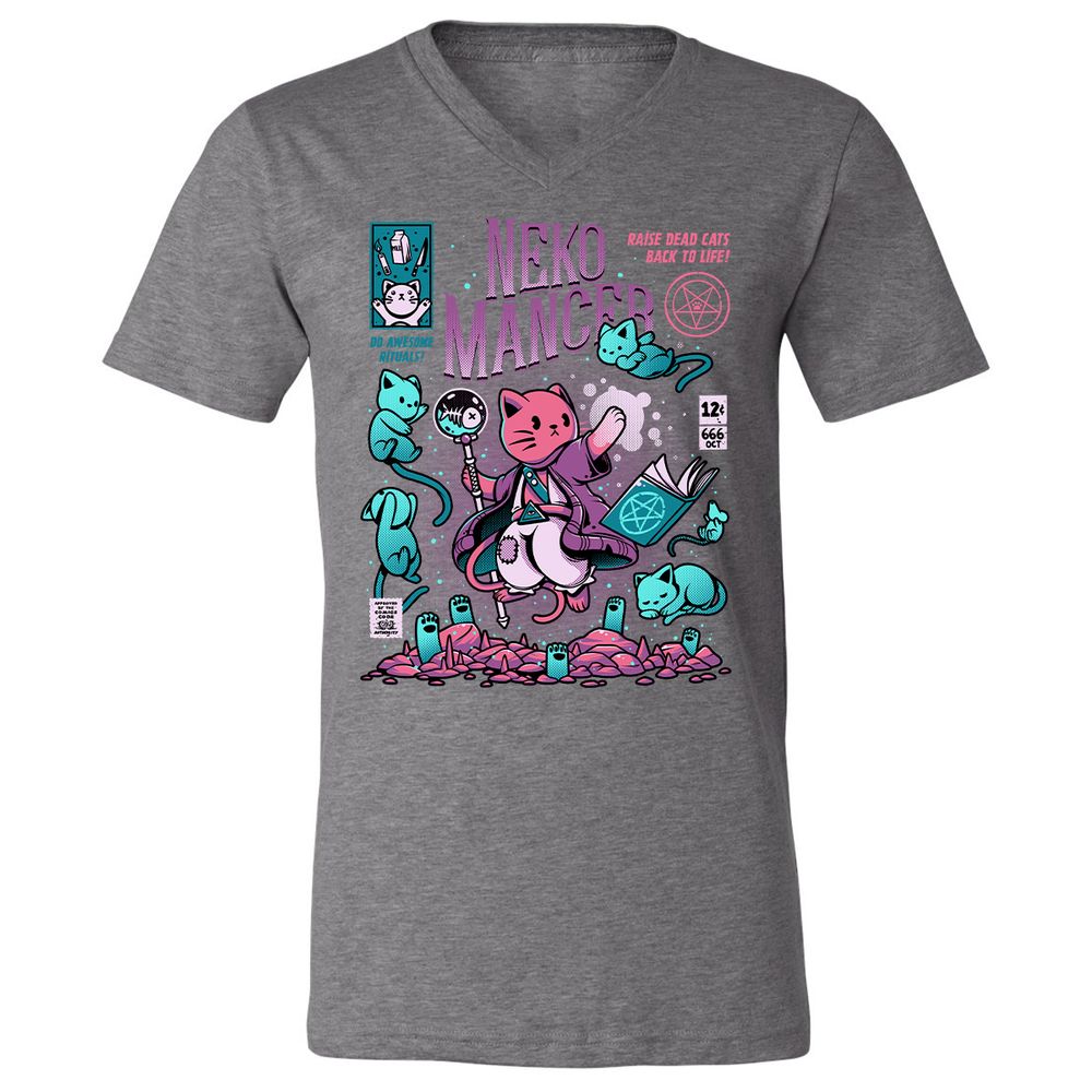 Unisex V-Neck T-Shirt - 1U1A5B9E - Deep Heather - 13