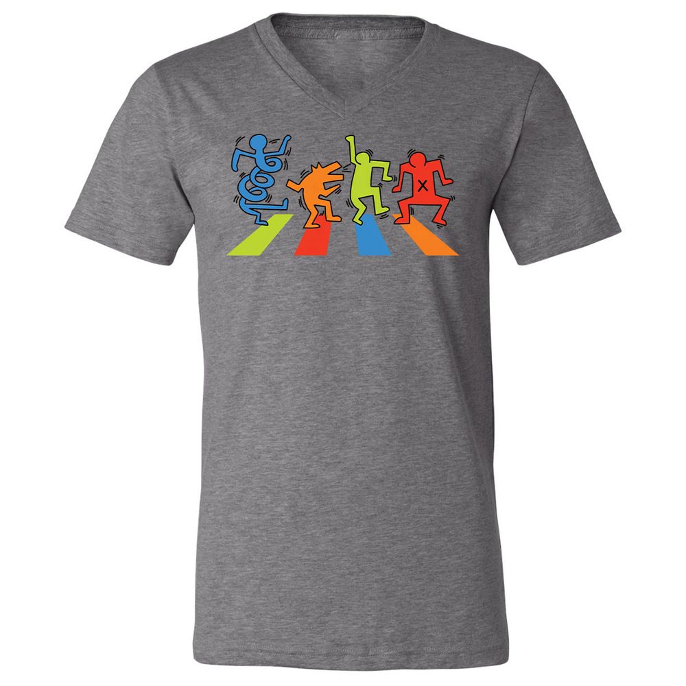 Unisex V-Neck T-Shirt - D3NVX7Z6 - Deep Heather - 13