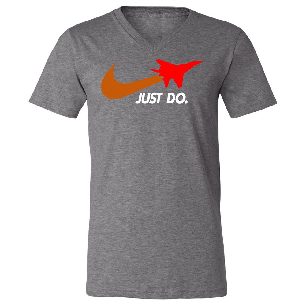 Unisex V-Neck T-Shirt - CVK4X2K5 - Deep Heather - 13