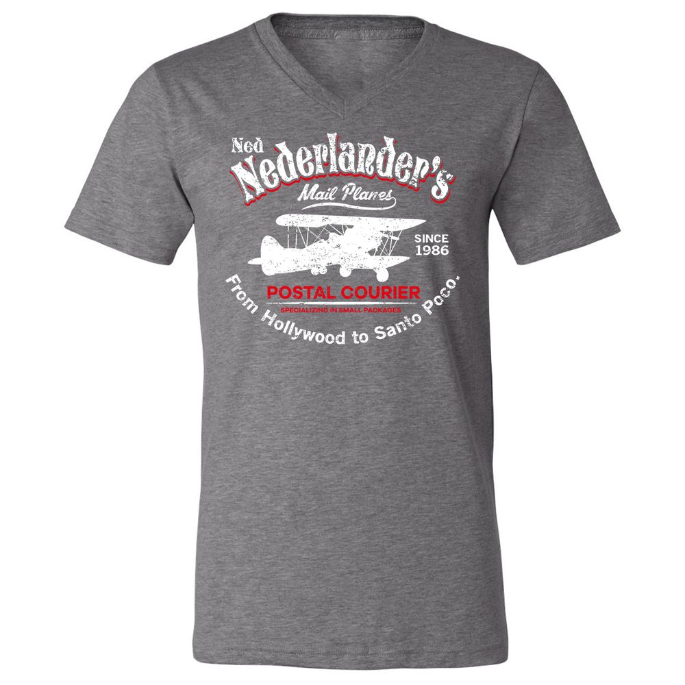 Unisex V-Neck T-Shirt - KGC3GPL1 - Deep Heather - 13