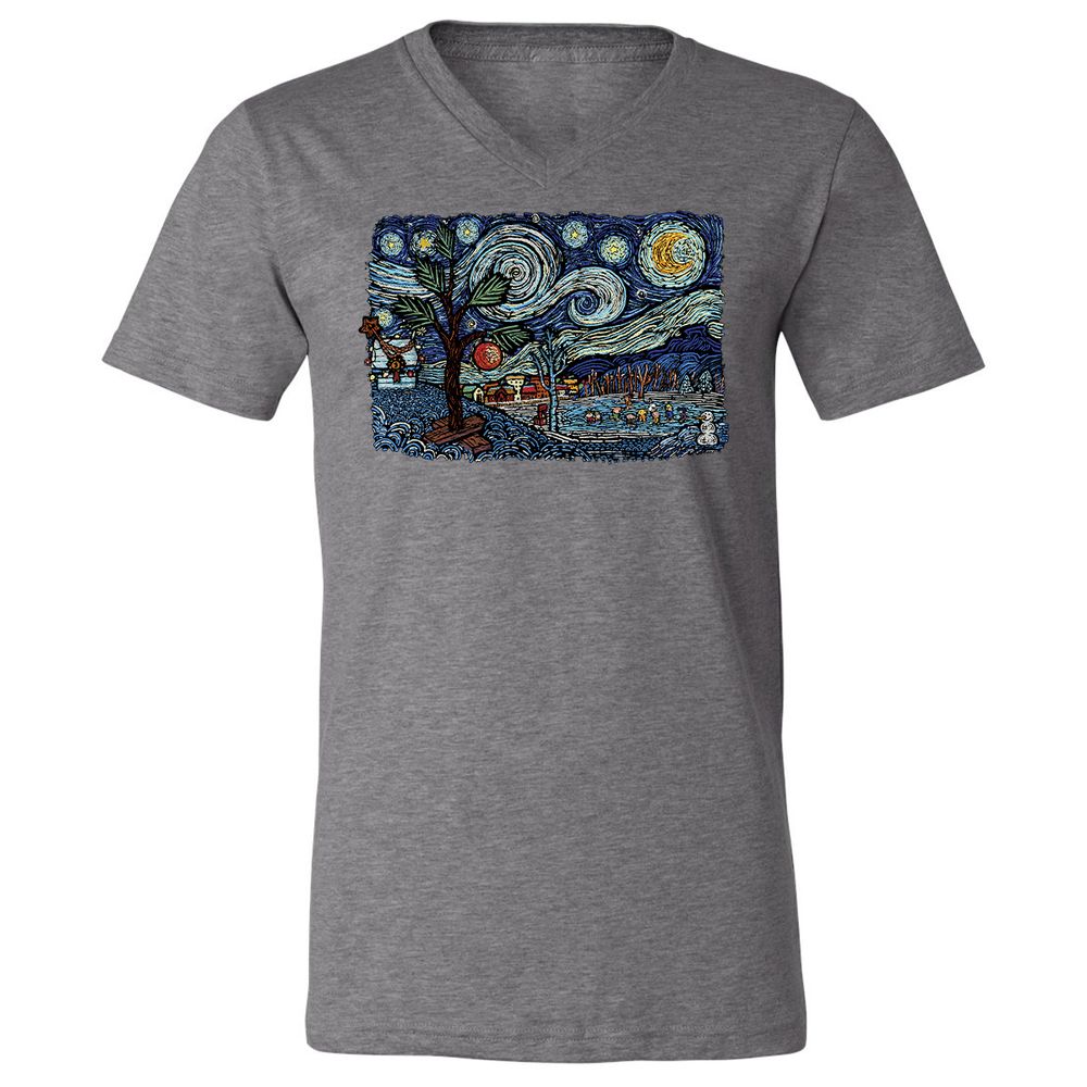 Unisex V-Neck T-Shirt - 9PCYSMEE - Deep Heather - 13