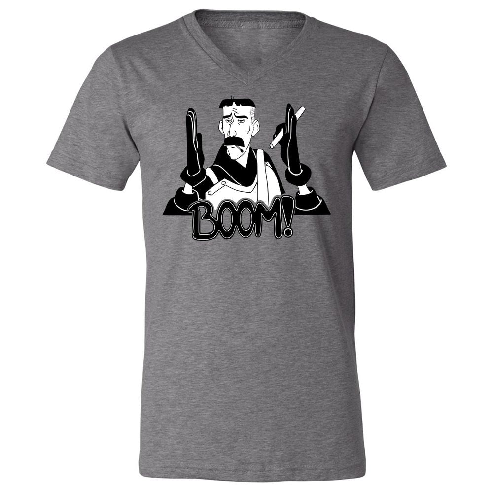 Unisex V-Neck T-Shirt - TDJVCCUF - Deep Heather - 13