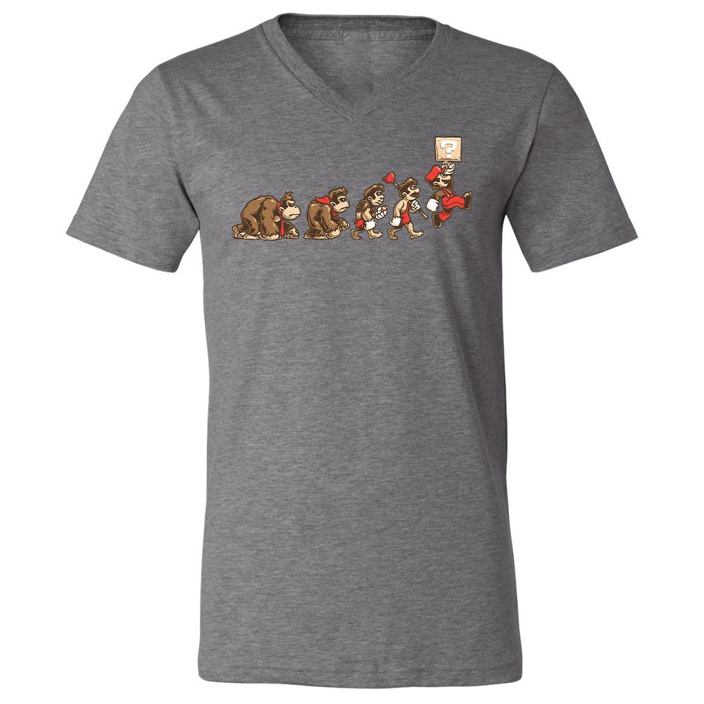 Unisex V-Neck T-Shirt - DFPR9PZG - Deep Heather - 13
