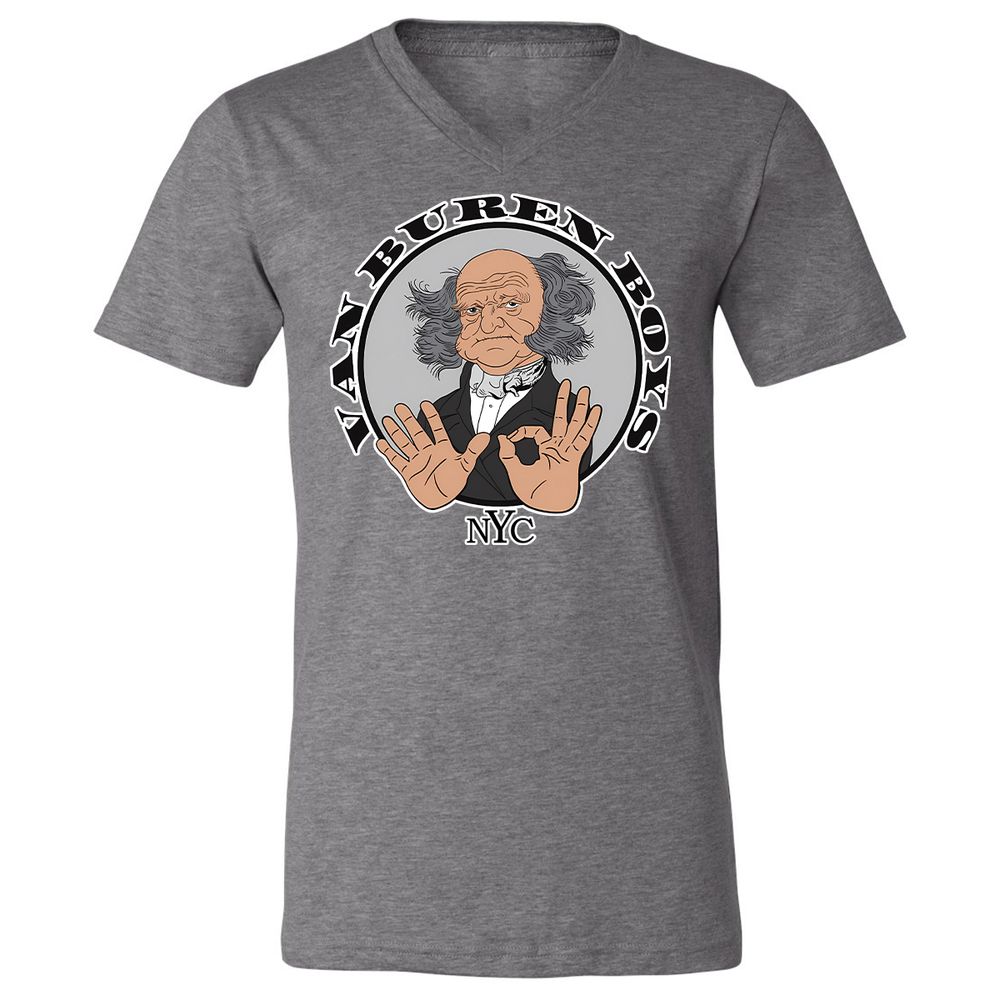 Unisex V-Neck T-Shirt - NEKEJSL3 - Deep Heather - 13