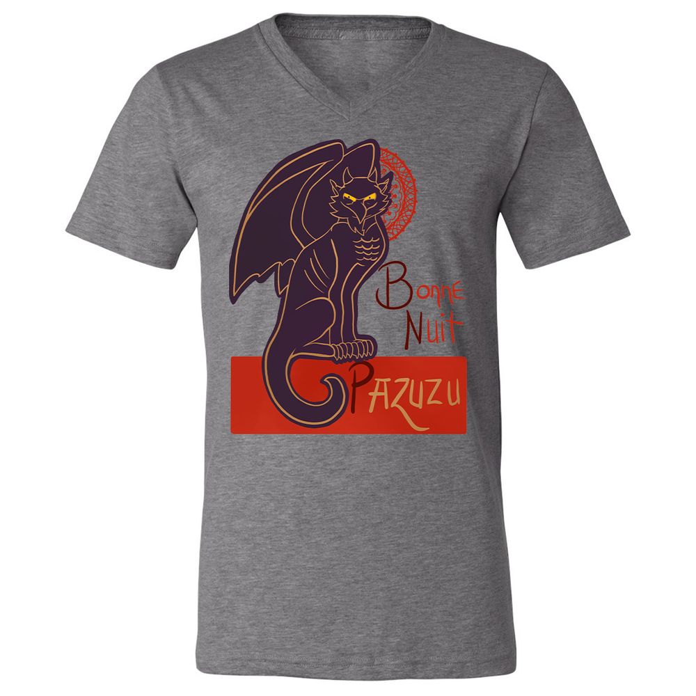 Unisex V-Neck T-Shirt - NJ9ZNWKN - Deep Heather - 13