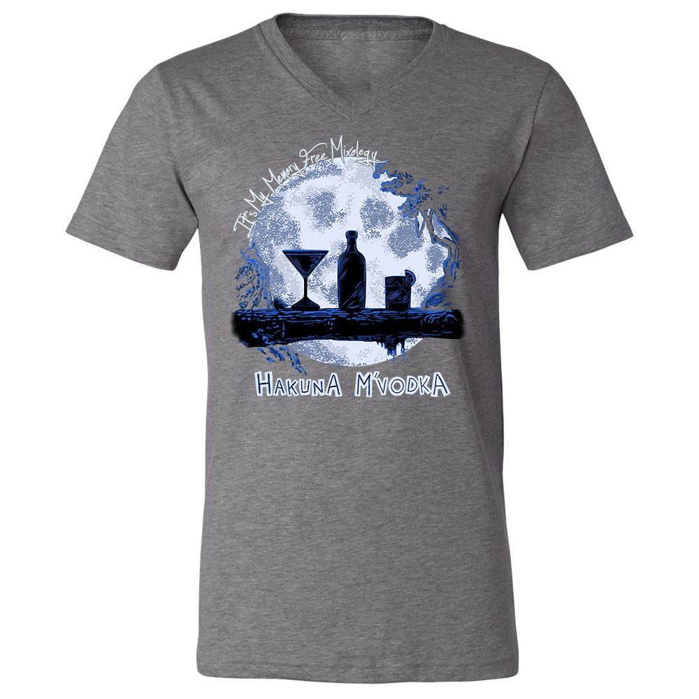 Unisex V-Neck T-Shirt - TXNGVC89 - Deep Heather - 13