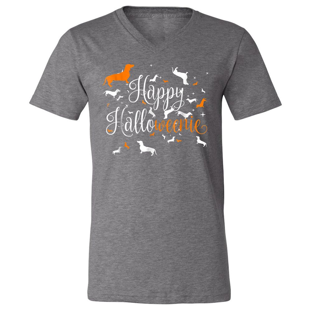 Unisex V-Neck T-Shirt - MQVGJM53 - Deep Heather - 13