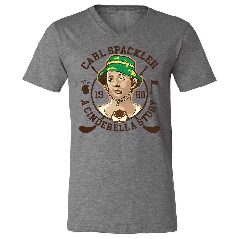 Unisex V-Neck T-Shirt - JGQUFS6Y - Deep Heather - 13