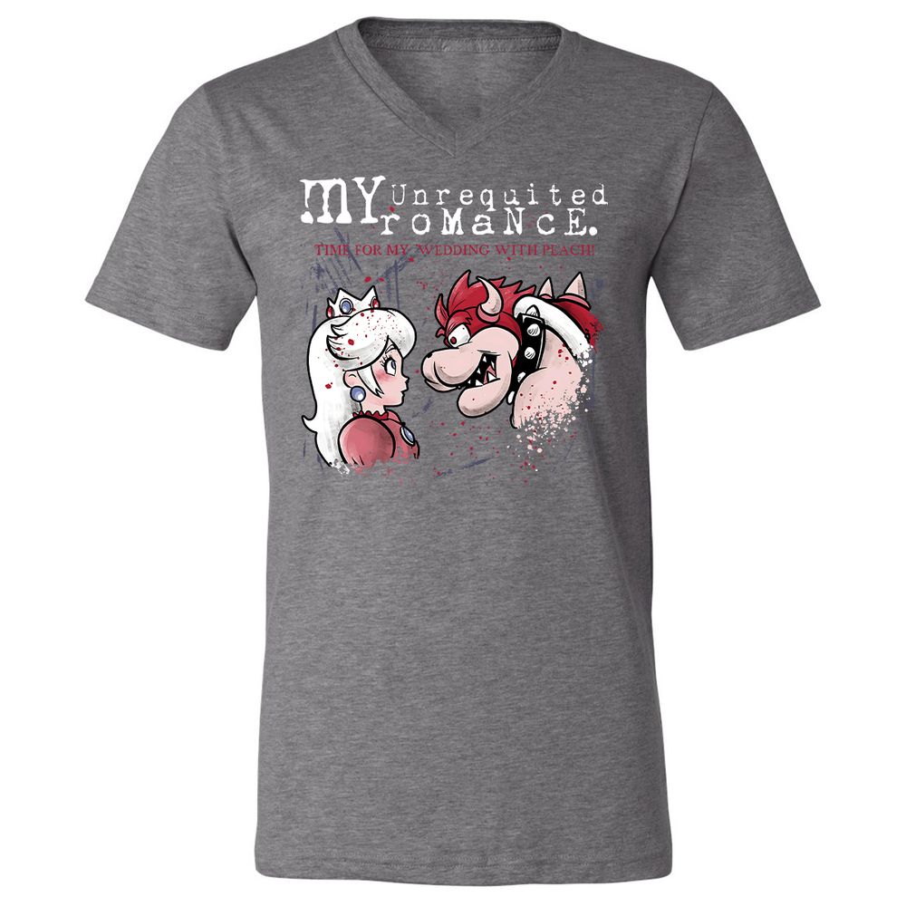 Unisex V-Neck T-Shirt - JVZPF9CR - Deep Heather - 13