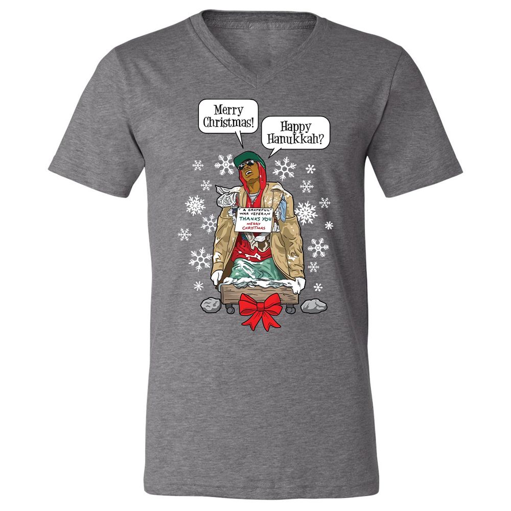 Unisex V-Neck T-Shirt - N77KNJSD - Deep Heather - 13