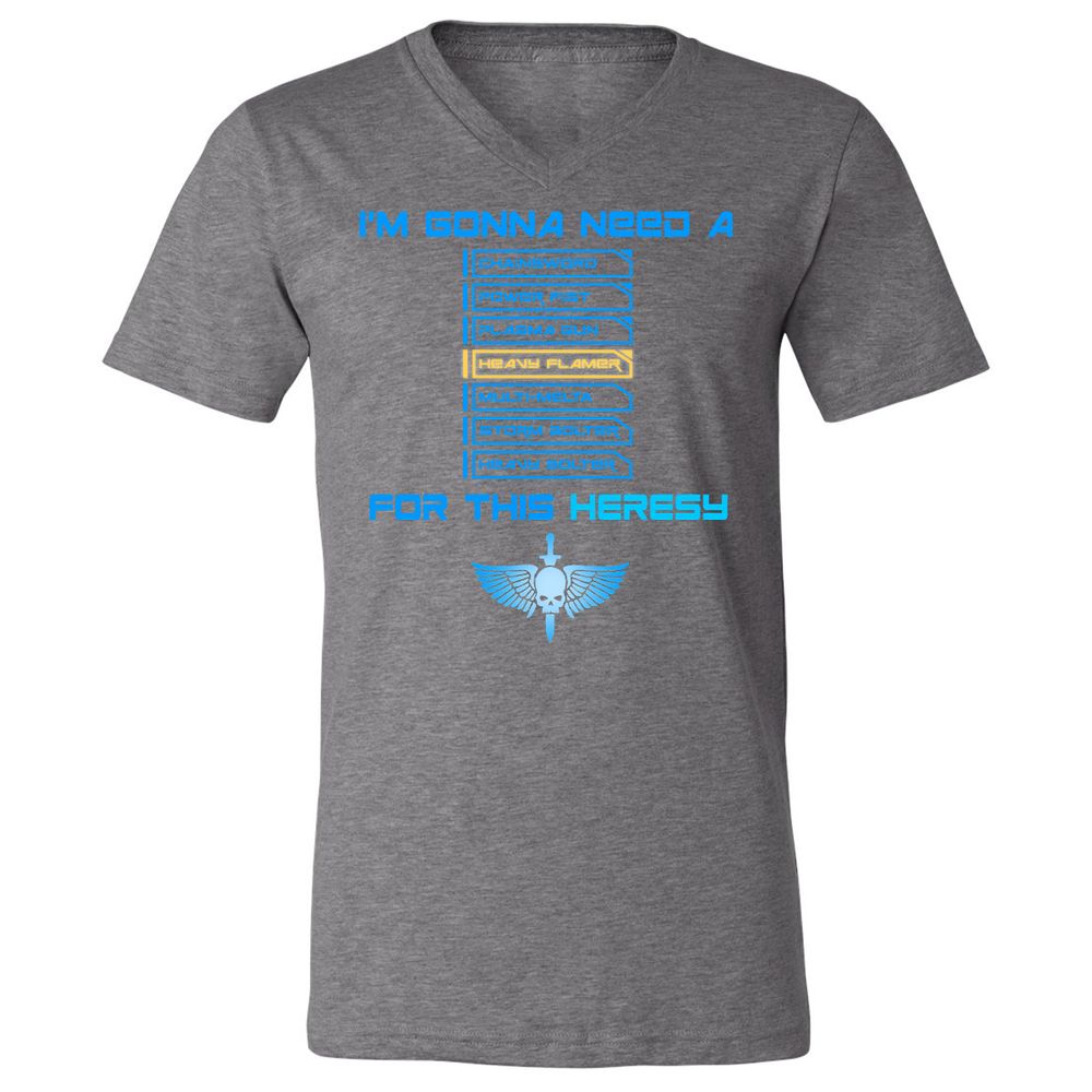 Unisex V-Neck T-Shirt - BLZQ53P1 - Deep Heather - 13